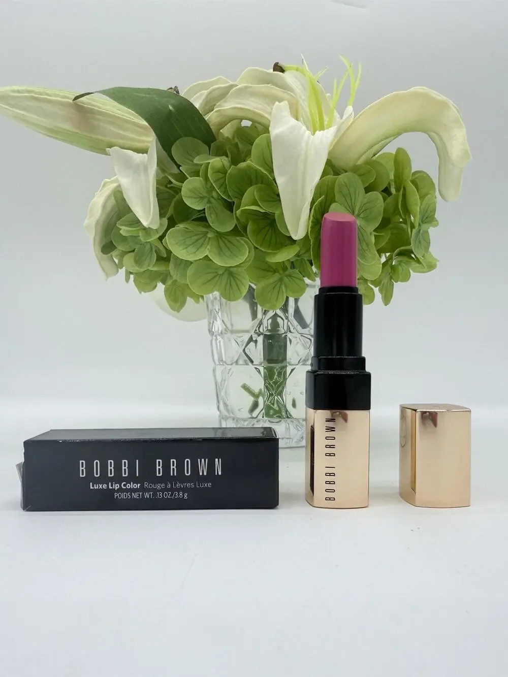 Bobbi Brown Luxe Lip Color 10 Posh pink .12 oz./3.5g Damage Box